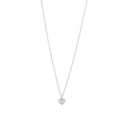 Halsband i äkta silver med ett hjärta