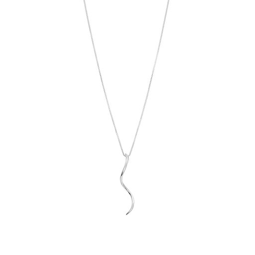 Halsband i äkta silver med svängd stav