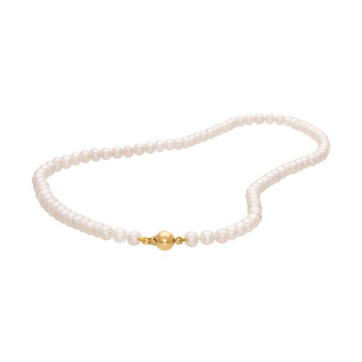 Pärlhalsband i 18K guld 45cm