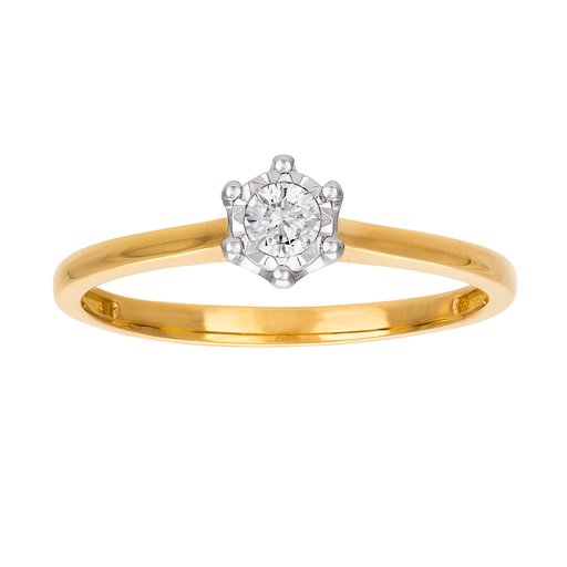 Diamantring i 18K guld