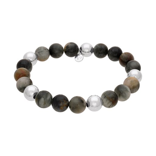 Armband i äkta silver med pietersit 17,5 cm