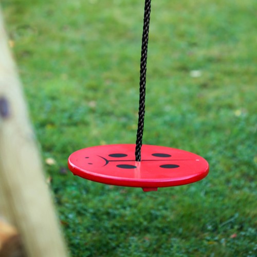 Gunga Nyckelpiga röd/svart 30x30x1,8cm rep=180cm FSC (A) Röd