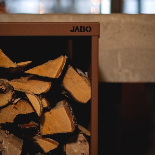 Elda vedförvaring liten Corten 400x360x550mm