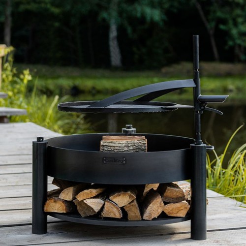 Eldfat CookKingByJABO MontanaX Ø60cm med 50cm m. Grillgaller Rostpatina