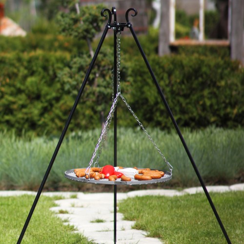 Tripod CookKingByJABO Kedja med Galler Ø70cm Rostfri Silver/Grå