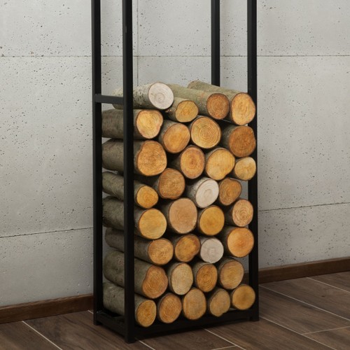 Vedförvaring CookKingByJABO 150x50x20cm Svart Svart