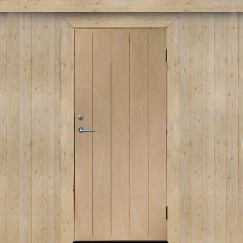 Varmförrådsdörr Ljusdal 9x20 Obeh. Spårfräst Ply. Hö Varmförrådsdörr Ljusdal 9x20 Obeh. Spårfräst Ply. Hö