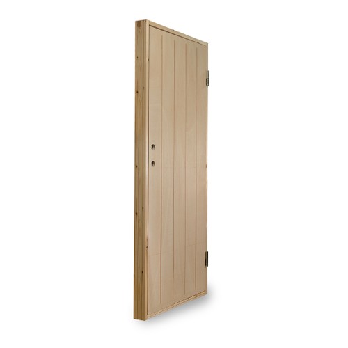 Varmförrådsdörr Ljusdal 9x20 Obeh. Spårfräst Ply. Hö Varmförrådsdörr Ljusdal 9x20 Obeh. Spårfräst Ply. Hö