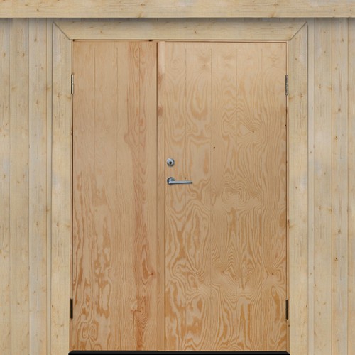 Kallförr. Dubbeldörr Ljusdal 13x19 Obeh. Spårfräst Ply Kallförr. Dubbeldörr Ljusdal 13x19 Obeh. Spårfräst Ply