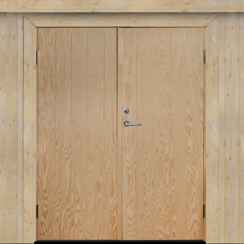 Kallförr. Dubbeldörr Ljusdal 15x19 Obeh. Spårfräst Ply Kallförr. Dubbeldörr Ljusdal 15x19 Obeh. Spårfräst Ply
