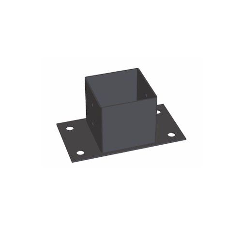 Stolpsko 96x96x70mm Svart