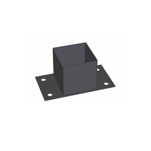 Stolpsko 96x96x150mm Svart