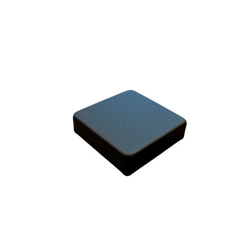 Platt stolplock Donsö 71x71 mm RAL9005 (Svart) med struktur
