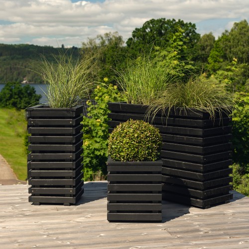 Planteringslåda Horizont 1 RAL9005 (Svart)