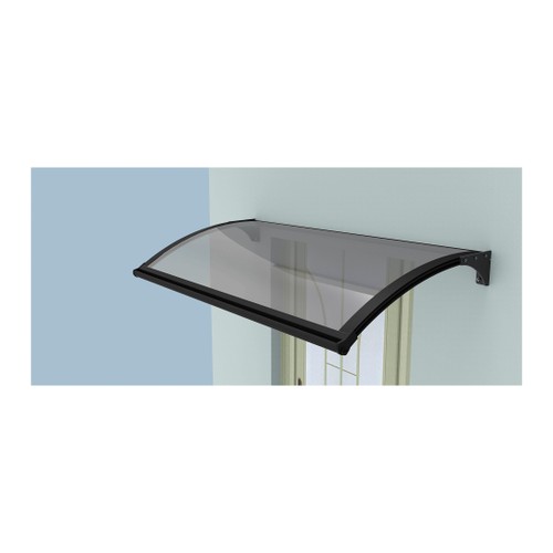 Entrétak LED grå/rökf poly.glas 1500x1000 mm Silver