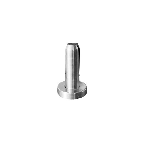 Adam glasräckesfot runt borstat stål SS316 Silver/Grå