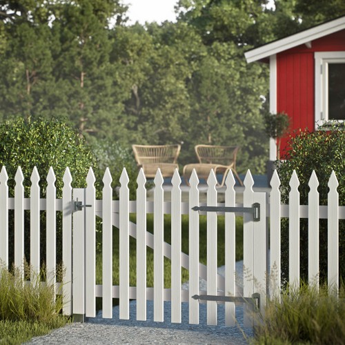 Staket Styrsö vit 180x90 cm FSC (B) RAL9010 (Vit)