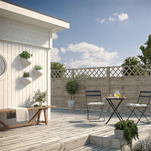 Skärm Original Vera  tryckimp gran 179x179 cm FSC (B) Grönimpregnerad