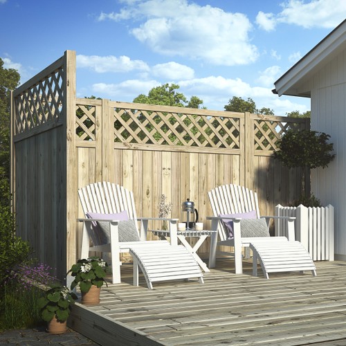 Skärm Classic Syrén Tryckimp Gran 179x179cm FSC(B) Grönimpregnerad