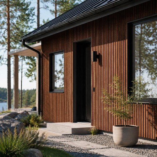 Panel Båstad Linolja Brunröd