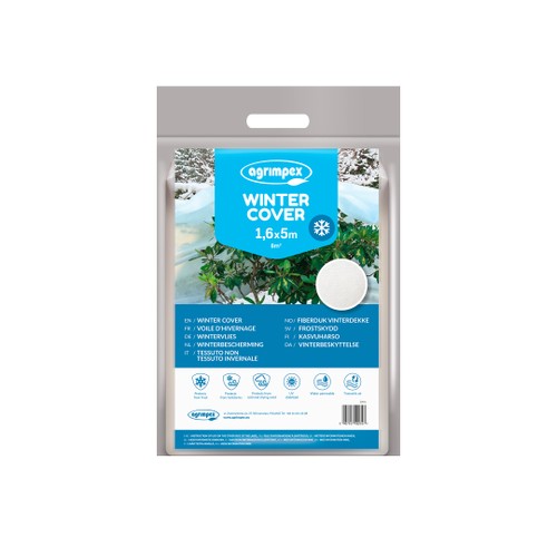 Agrimpex Frostskyddsväv 1,6x5 m – vit (50g/m²)