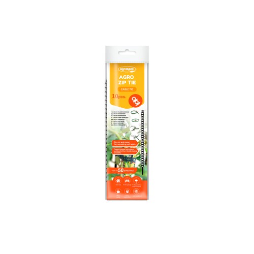 Agrimpex buntband Agro Zip Tie Svart 10-Pack