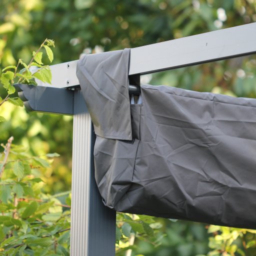 Skyddsduk för pergola tak 3x3m, Grå