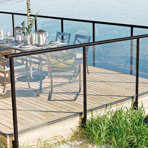 Glasräcke Asperö Rund