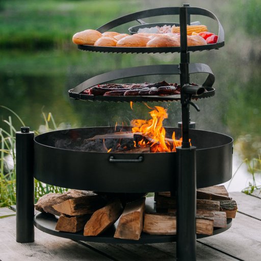 Eldfat CookKingByJABO MontanaX Ø60cm med 50cm m. Grillgaller Eldfat CookKingByJABO MontanaX Ø60cm med 50cm m. Grillgaller