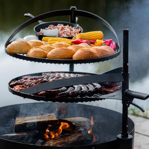 Eldfat CookKingByJABO MontanaX Ø60cm med 50cm m. Grillgaller Eldfat CookKingByJABO MontanaX Ø60cm med 50cm m. Grillgaller