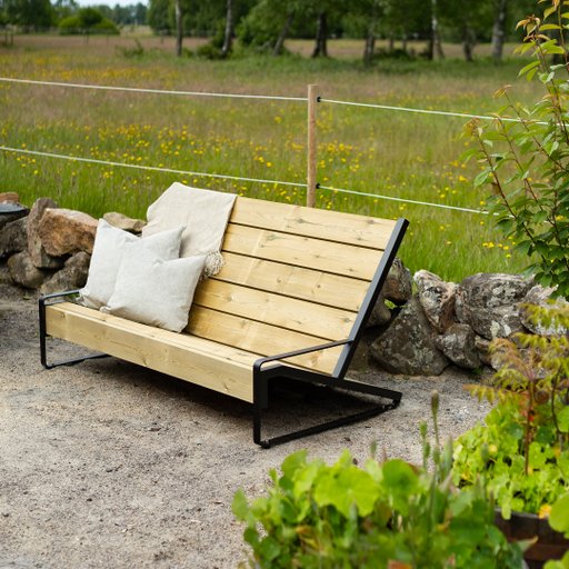 Vansjön Solsoffa 2st gavlar Svart Vansjön Solsoffa 2st gavlar Svart