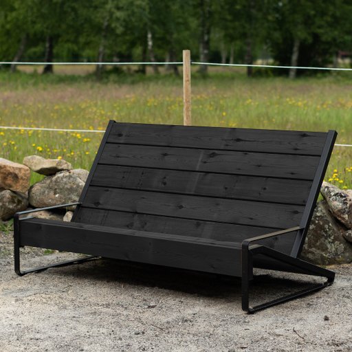 Vansjön Solsoffa 2st gavlar Svart
