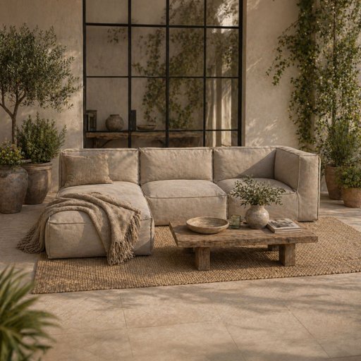 Visby Soffa Rak Olefin 95x95x80cm