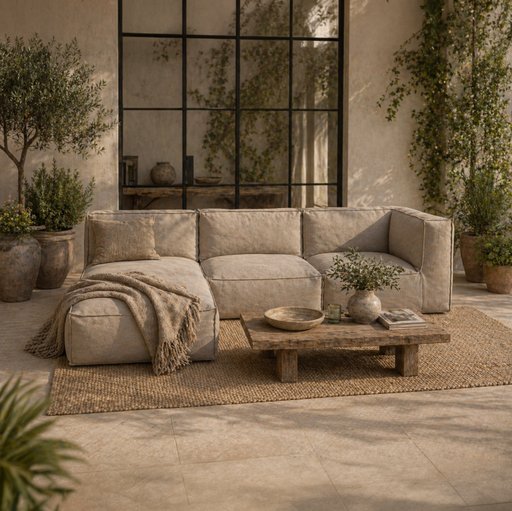 Visby Loungesoffa Olefin 95x175x80cm