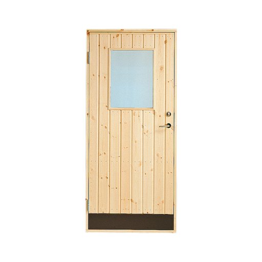 Dörr 18° rak panel glas vänster 9x20 2-glas