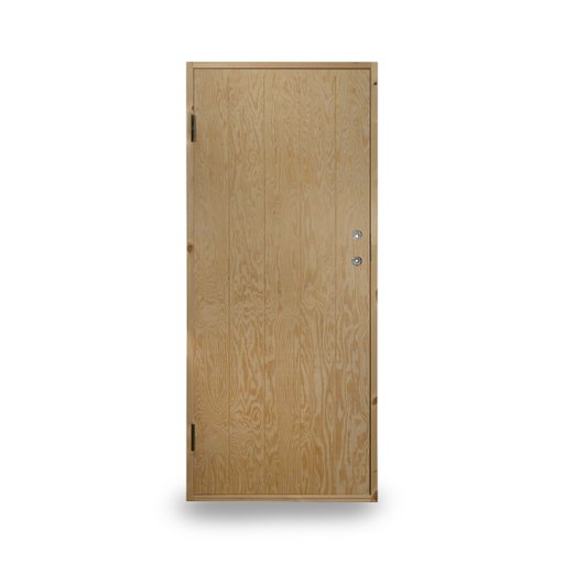 Kallförr. Dörr Ljusdal 8x19 Obeh. Spårfräst Ply. Vä