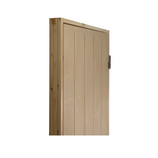 Varmförrådsdörr Ljusdal 9x20 Obeh. Spårfräst Ply. Vä