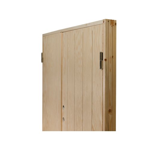 Kallförr. Dubbeldörr Ljusdal 13x19 Obeh. Spårfräst Ply