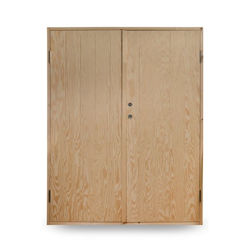 Kallförr. Dubbeldörr Ljusdal 15x19 Obeh. Spårfräst Ply