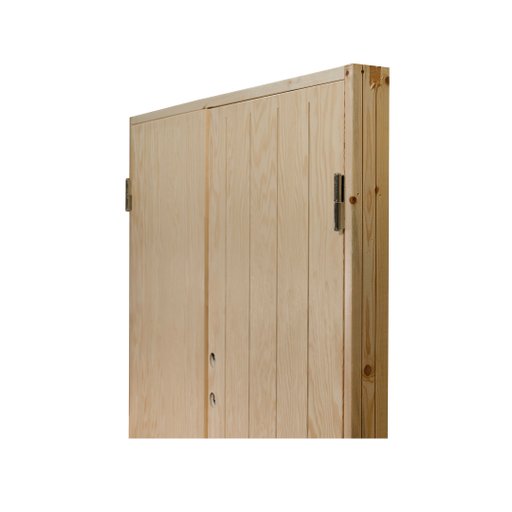 Kallförr. Dubbeldörr Ljusdal 15x19 Obeh. Spårfräst Ply