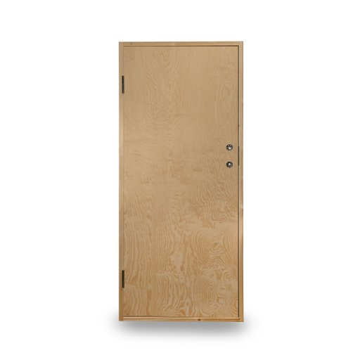 Kallförr. Byggdörr Ljusdal 10x21 Obeh. Slät Ply. Hö