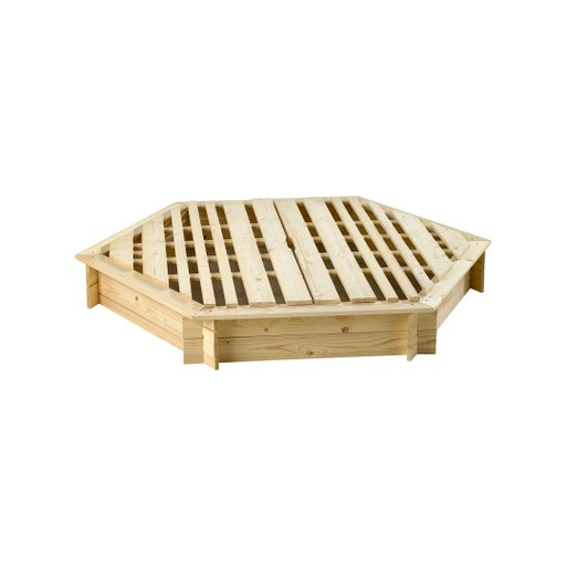 Sandlåda 6-kant+lock obeh. 150x150x21 cm FSC (B) Sandlåda 6-kant+lock obeh. 150x150x21 cm FSC (B)
