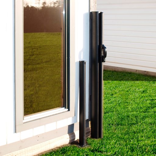 Skärm Utdragbar skärm 300x160 cm svart