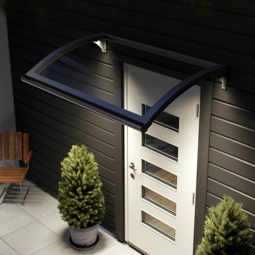 Entrétak LED silver/klar poly.glas 1500x1000 mm Entrétak LED silver/klar poly.glas 1500x1000 mm