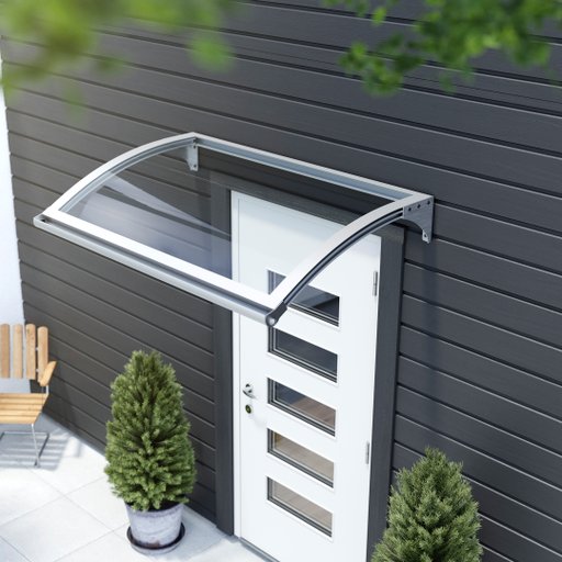 Entrétak LED silver/klar poly.glas 1500x1000 mm Entrétak LED silver/klar poly.glas 1500x1000 mm