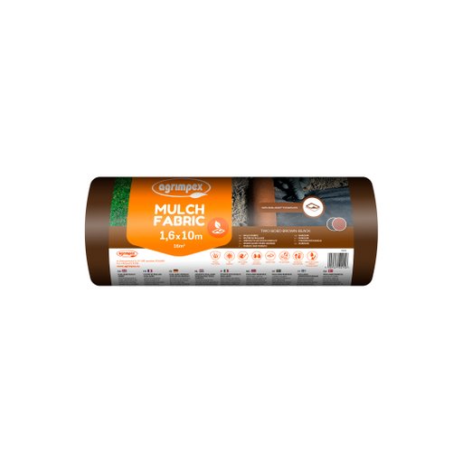 Agrimpex barkduk Dual-Agro 1,6x10 m – brun/svart (50g/m²)