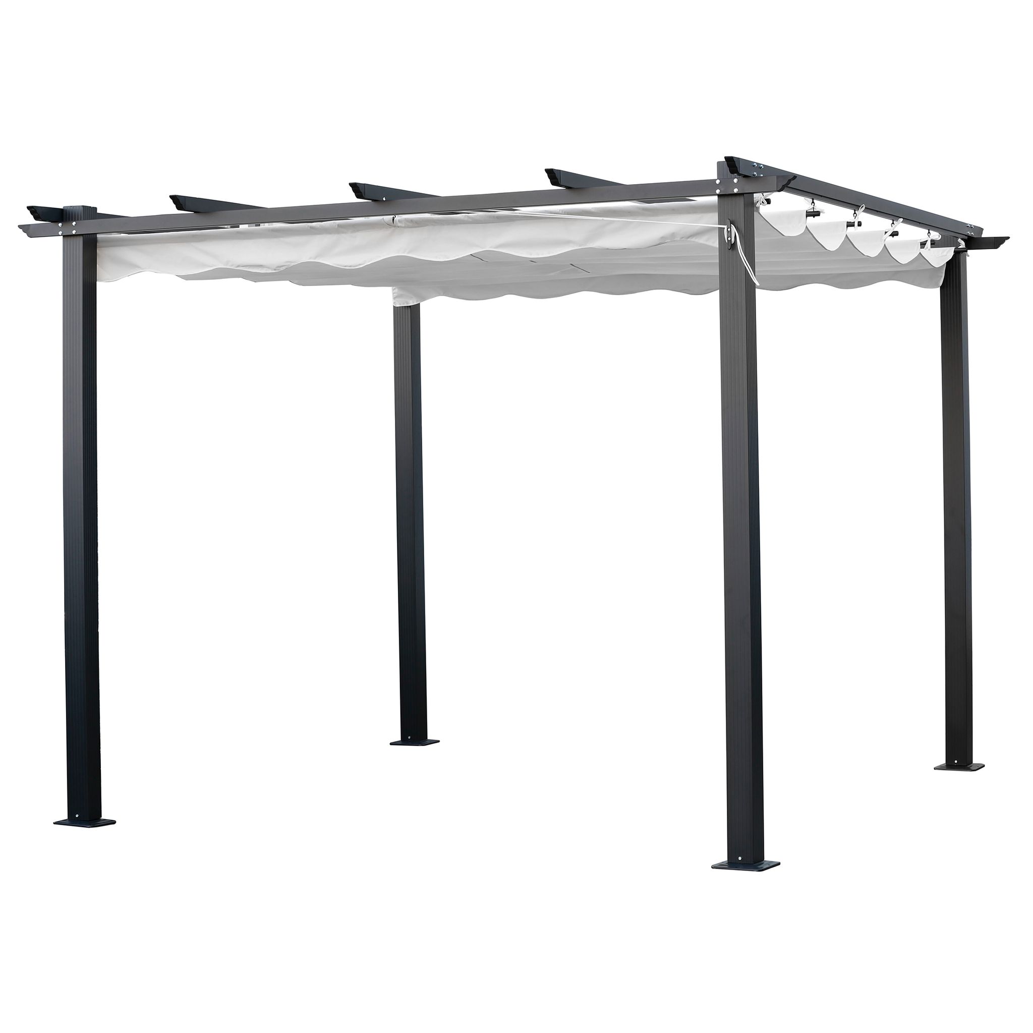 Pergola 3x3m Mörk Grå