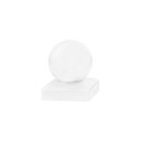 Stolplock med knopp 71x71mm RAL9010 (Vit)