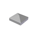 Stolplock Pyramid 136x136mm Silver/Grå