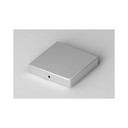 Stolplock Platt 136x136mm Silver/Grå